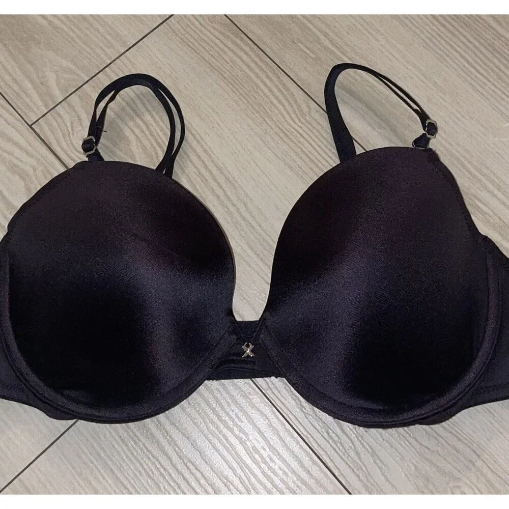 Fredericks of Hollywood Exxtreme Bra Lined Underwire Womens 36B Black New Nwt - Picture 3 of 7